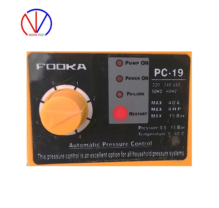 ست کنترل پمپ آب فوکا مدل FOOKA PC19