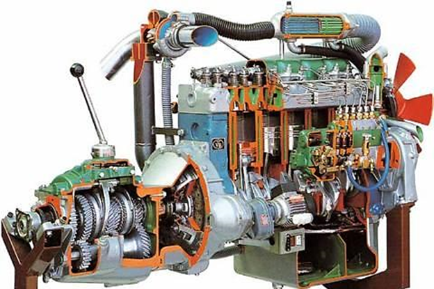 موتور دیزلی و اتصال آن به گیربکس